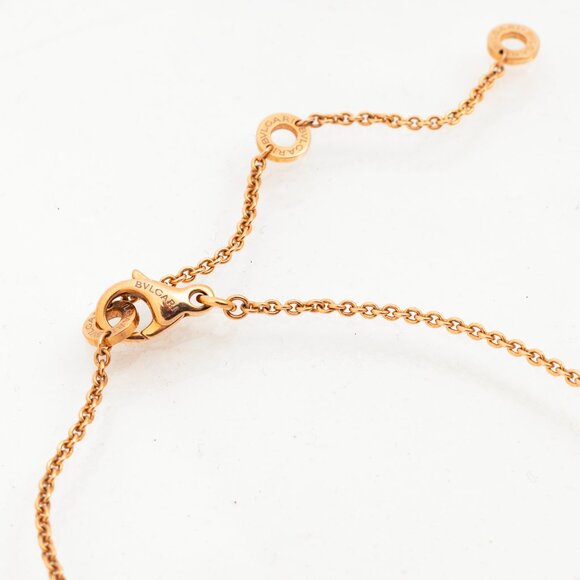 Bvlgari "Bvlgari Bvlgari" 18k Gold Pendant Chain Necklace - Picture 4 of 5
